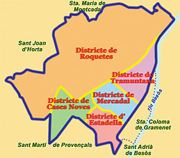 els Districtes del Terme Municipal de Sant Andreu de Palomar