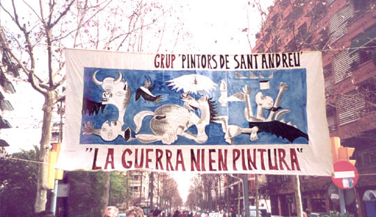 Grup Pintors de Sant Andreu : La guerra ni en pintura!