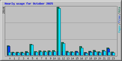 Hourly usage for October 2025