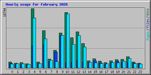 Hourly usage for February 2026