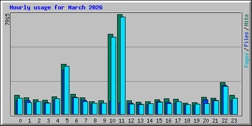 Hourly usage for March 2026